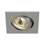 NEW TRIA 68 GU10 SQUARE downlight, alu brushed, max. 50W, incl. clip springs thumbnail 1