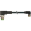 M12 male 90° / M8 female 90° A-cod. PUR 4x0.25 bk 0.7m thumbnail 2