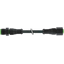 M12 male 0° / M12 female 0° A-cod. V2A SILICONE 4x0.34 bk 3m thumbnail 1