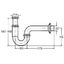 Sink siphon without outlet 11/4"x32, chrome thumbnail 2