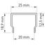 PMMA cover TB square opal L-2000mm W-25mm H-19,3mm thumbnail 2