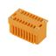 PCB plug-in connector, male header, Flange, THT solder connection, 3.81 mm, Number of poles: 10, 180°, Solder pin length (l): 3.2 mm, tinned, orange, Box thumbnail 3