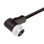 Sensor/actuator line, One end without connector, 7/8", Number of poles : 4 (3 + PE), 10 m, pin, 90°, Shielded: No, LED: No, Sheath material: PUR, Halogen: No thumbnail 2