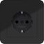SCHUKO wall socket with cover, Safety Plus, plug-in class C.1 black glass thumbnail 1