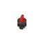 Illuminated short handle selector, 2 positions red with marking thumbnail 2