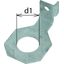 Connection bracket IF1 angled bore diameter d1 42 mm thumbnail 1