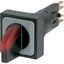 Q25LWK3-RT/WB Illuminated selector switch actuator, momentary, 45° 45°, 25 — 25 mm, 3 positions, With thumb-grip, red, with VS anti-rotation tab, with filament bulb thumbnail 2