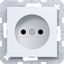 Wall socket without earth connection, Safety Plus, A.x/C.x, matte light white thumbnail 1