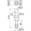 Fixed ball point D=25mm, straight with threaded bolt and nut M12x45mm thumbnail 2