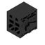 Printed circuit board terminals, 5.08 mm, Number of poles: 2, 90°, Solder pin length (l): 3.5 mm, tinned, black, PUSH IN without actuator, Clamping range, max. : 2.5 mm², Box thumbnail 2