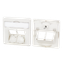 Central plate 50 x 50 mm 2 port, pearl white, E-DAT C6 thumbnail 3