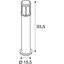 OTOS GLASS bollard light, silver-grey, E27 Energy Saver, max. 15W, IP43 thumbnail 2