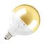 LED lamp with mirrored head, G125, E27, 2000K - 2900K, 400lm, 280°, dimmable, gold thumbnail 1