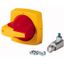 K1DR/P Rotary handle, 6mm, door installation, red/yellow, padlock thumbnail 1