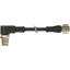 M12 male 90° / M12 female 0° A-cod. PUR 4x0.34 bk UL/CSA+drag ch. 2.1m thumbnail 1