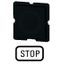 112TQ25 Button plate, black, STOP thumbnail 1