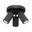 STYLISH BLACK CARBON CEILING LAMP ADJUSTABLE SPOTLIGHTS ON A 3XGU10 ROSEC thumbnail 1