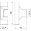 T piece hood ceiling/wall with coupling for raised floor 15x80x40mm Po thumbnail 2