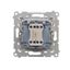 Two-way switch without pictogram, (module), Simon 24, IP20/IP44, 10AX, champagne matt thumbnail 2