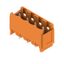 PCB plug-in connector, male header, Dovetails for fixing blocks, THT solder connection, 5.08 mm, Number of poles: 4, 180°, Solder pin length (l): 3.2 mm, tinned, orange, Box thumbnail 3