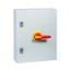 DMV-250/3/SE5/P-R Switch-disconnector, DMV, 250 A, 3 pole, Emergency switching off function, With red rotary handle and yellow locking ring, in steel enclosure, 9 mm co thumbnail 3