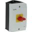 On-Off switch, P1, 40 A, surface mounting, 3 pole, Emergency switching off function, with red thumb grip and yellow front plate, hard knockout version thumbnail 2