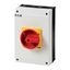 T5B-4-15682/I4/SVB Main switch, T5B, 63 A, surface mounting, 4 contact unit(s), 6 pole, 1 N/O, 1 N/C, Emergency switching off function, With red rotary handle and yellow thumbnail 39