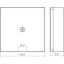 Central plate for cable entry piece, A.x/C.x, light white glossy thumbnail 2