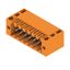 PCB plug-in connector, male header, Flange, THT solder connection, 3.50 mm, Number of poles: 14, 90°, Solder pin length (l): 3.5 mm, tinned, orange, Box thumbnail 4