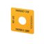 SQT1 Emergency-Stop label, Yellow, black lettering, square 50 x 50 mm, de, en, fr, it, Front dimensions 25 — 25 mm thumbnail 4