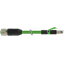 M12 female 0° D-cod. / RJ45 male 0° shielded PVC 2x2xAWG22 gn 6.0m thumbnail 2