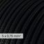 DALI Textile electrical cable 5x0.75 mm² in Carbon Black - Flexible round lighting wire RM04 thumbnail 2