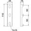 G-GRM-R150 A2 Hook rail for G mesh cable tray mounting 110x25x15 thumbnail 2