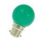 EcoPack LED Ball G45 B22d 1W Green Bulk thumbnail 1
