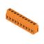 Printed circuit board terminals, 5.00 mm, Number of poles: 10, 90°, Solder pin length (l): 3.5 mm, tinned, orange, Clamping yoke connection, Clamping range, max. : 2.5 mm², Box thumbnail 4