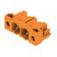 PCB plug-in connector, male header, Solder flange, THT solder connection, 7.62 mm, Number of poles: 2, 90°, Solder pin length (l): 3.2 mm, tinned, orange, Box thumbnail 2