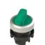 Long handle selector, 2 positions green with marking thumbnail 1