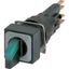 Q18LWK3R-GN Illuminated selector switch actuator, maintained, 45° 45°, 18 — 18 mm, 3 positions, With thumb-grip, green, with VS anti-rotation tab, without light e thumbnail 2