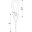 QWT SK 3 1M G Suspension wire with eyelet carabiner 3x1000mm thumbnail 2