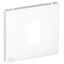 COVER PLATE F/TELEPHONE SOCKET WHITE thumbnail 2