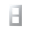 Frame 2-gang / 2+2-modules - Niessen logo - S - Silver thumbnail 1