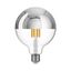 LED Silver Half Sphere Globe Light Bulb G125 7W 650Lm E27 2700K Dimmable - A05 thumbnail 1