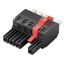 PCB plug-in connector, female plug, 7.62 mm, Number of poles: 5, 180°, PUSH IN with actuator, Clamping range, max. : 6 mm², Box thumbnail 1