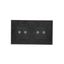 Double computer socket RJ45 category 6 with anti-dust cover, (module), black matt thumbnail 2