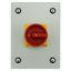 Main switch, P1, 40 A, surface mounting, 3 pole, Emergency switching off function, With red rotary handle and yellow locking ring, Lockable in the 0 ( thumbnail 8