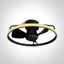 BLACK ABS CEILING FAN 20W LED 28W CCTV IP20 230V thumbnail 1