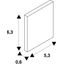GLENOS end cap for industrial profile dome,matt black,2 pcs. thumbnail 2
