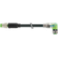 M8 male 0° / M8 female 90° A-cod. LED PUR 3x0.25 bk 1.05m thumbnail 2