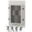 XMN43F04C-55 Front plate, NZM4, 3p, fixed, W=425mm, IP55, grey thumbnail 1