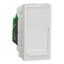 Data socket, New Unica, RJ45 CAT 6 STP, straight, click, shuttered, 1 module, white thumbnail 1